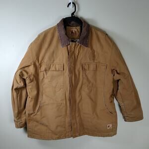 Vintage Berne utility workwear quilted lined canvas jacket mens XXL